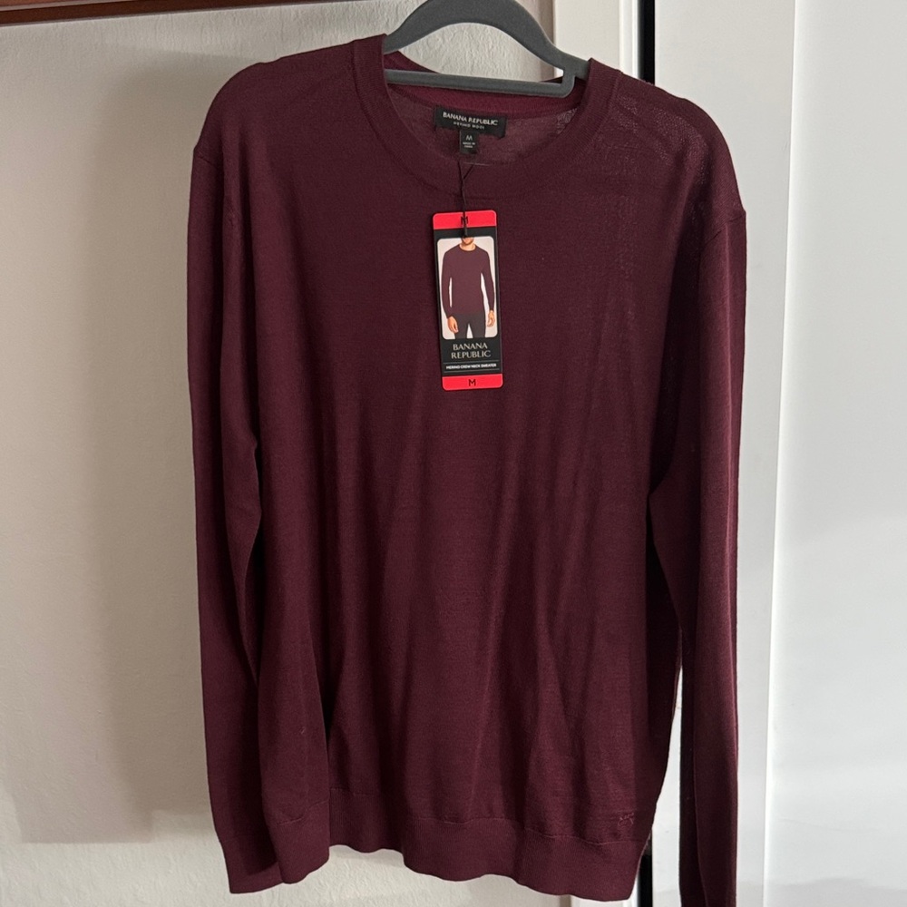 Banana Republic Deep Red Knit Top
